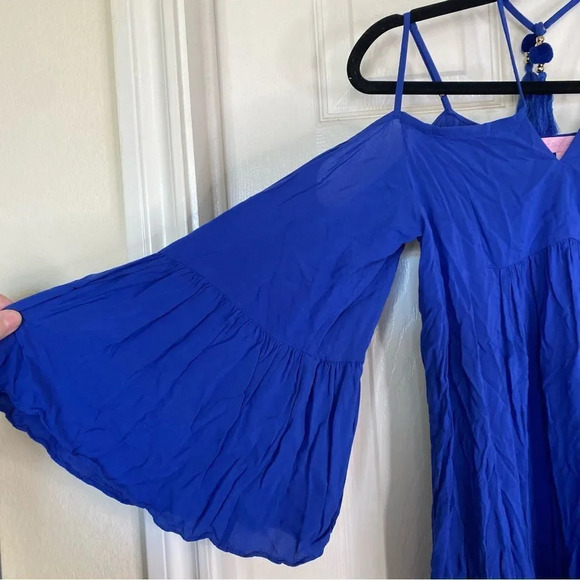 LILLY PULITZER Alanna Off The Shoulder Dress In Bomber Blue Size XS - Picture 6 of 8